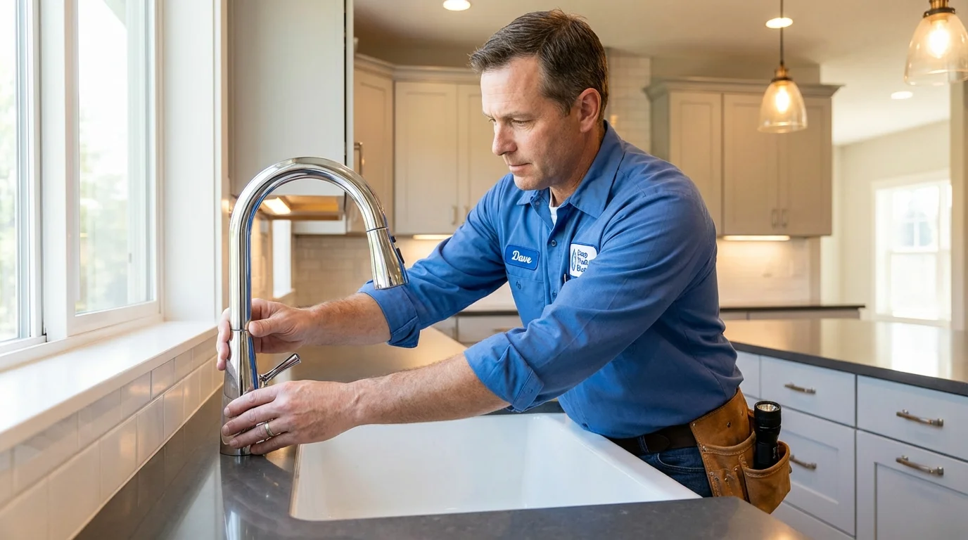 Kitchen faucet installation by Johns Plumbing LLC in Willow Springs